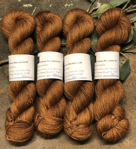 Slipers kafé - Fortuna Ren merino DK