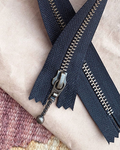Zipper/Glidelås 35cm Sort fra PetiteKnit